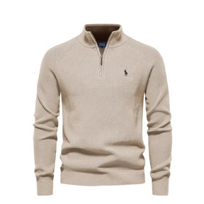 Suéter Polo Premium Meio Ziper