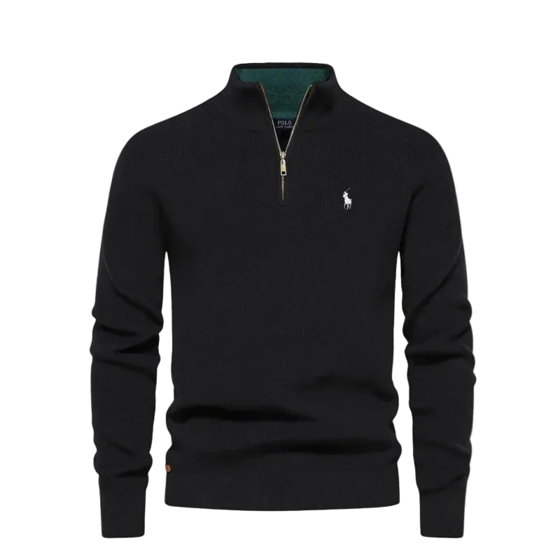 Suéter Polo Premium Meio Ziper