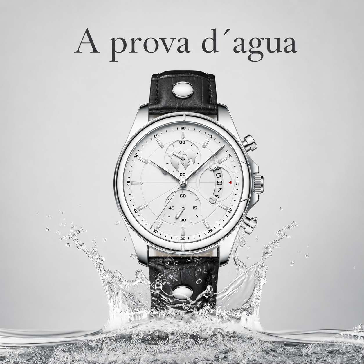 Relógio de Couro Masculino Rivage
