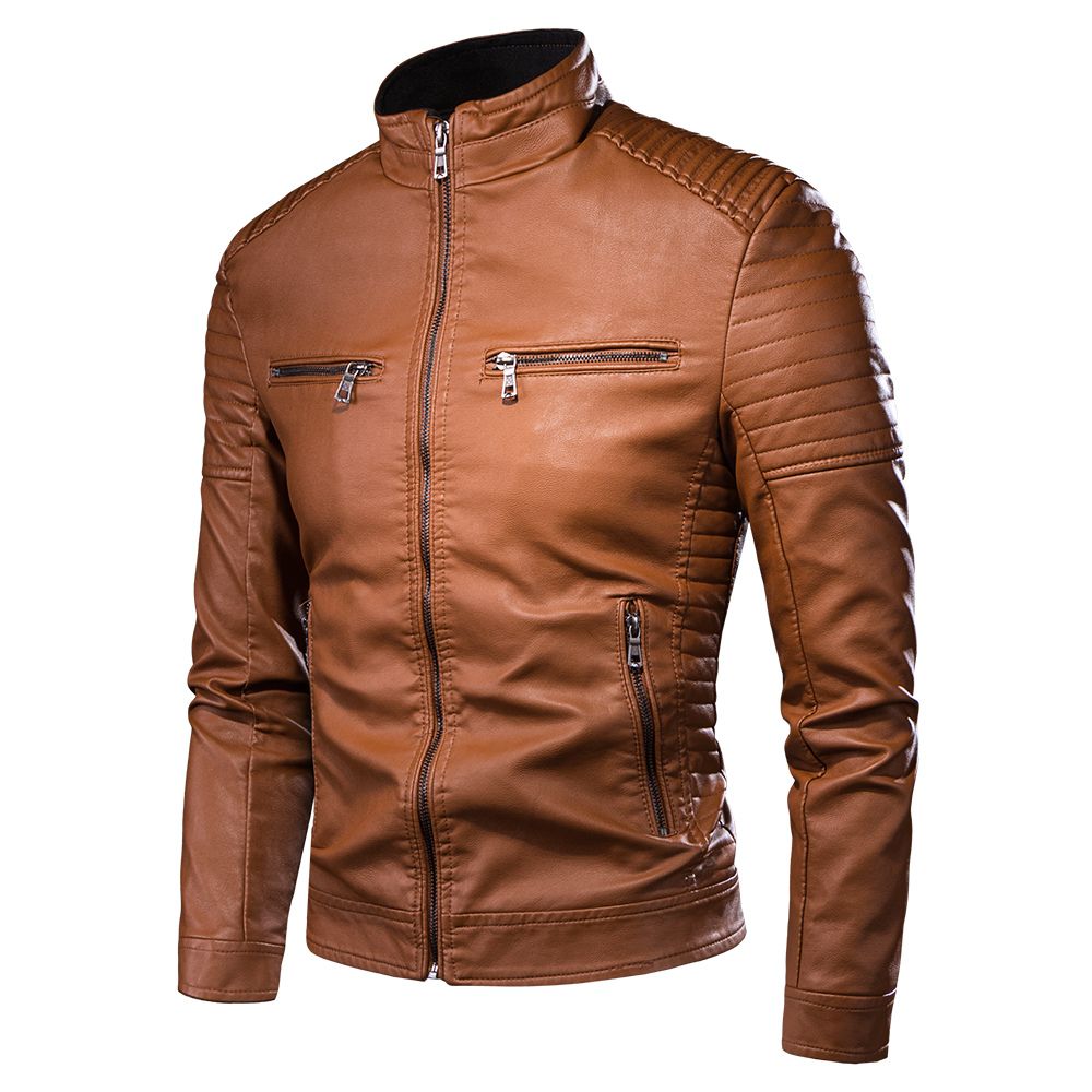Jaqueta Masculina Vintage em Couro - Heritage Brown