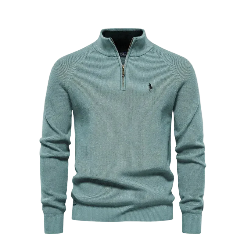 Suéter Polo Premium Meio Ziper