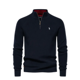 Suéter Polo Premium Meio Ziper