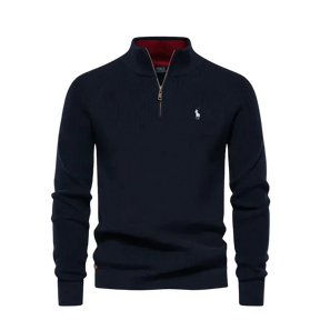 Suéter Polo Premium Meio Ziper