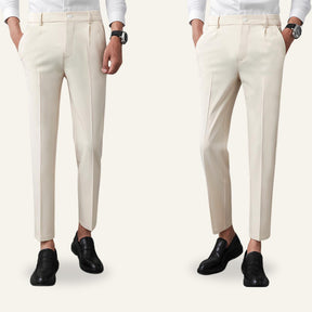 Calca Masculina Slim Old Money Anti Amassado Darvon Bege
