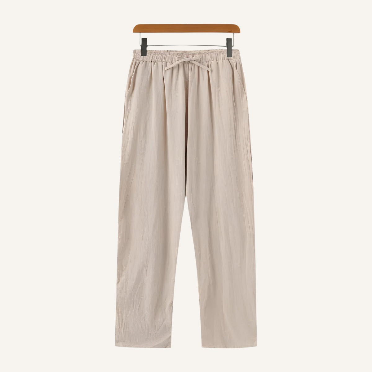 Calca Masculina de Linho Old Money Milford bege