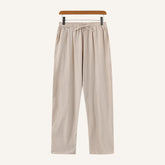 Calca Masculina de Linho Old Money Milford bege