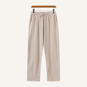 Calca Masculina de Linho Old Money Milford bege