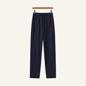 Calca Masculina de Linho Slim Fit Milford azul marinho