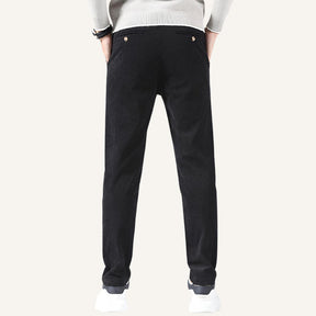 Calça de Veludo Masculina Old Money Versailles Preta