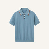 Camisa Polo Canelada Loreanni azul claro