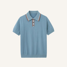 Camisa Polo Canelada Loreanni azul claro