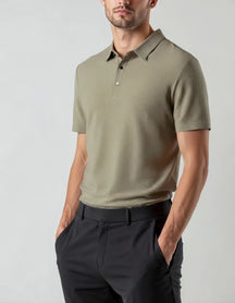 Camisa Polo Masculina Arrevier Tecnologia Anti Amassado verde claro 