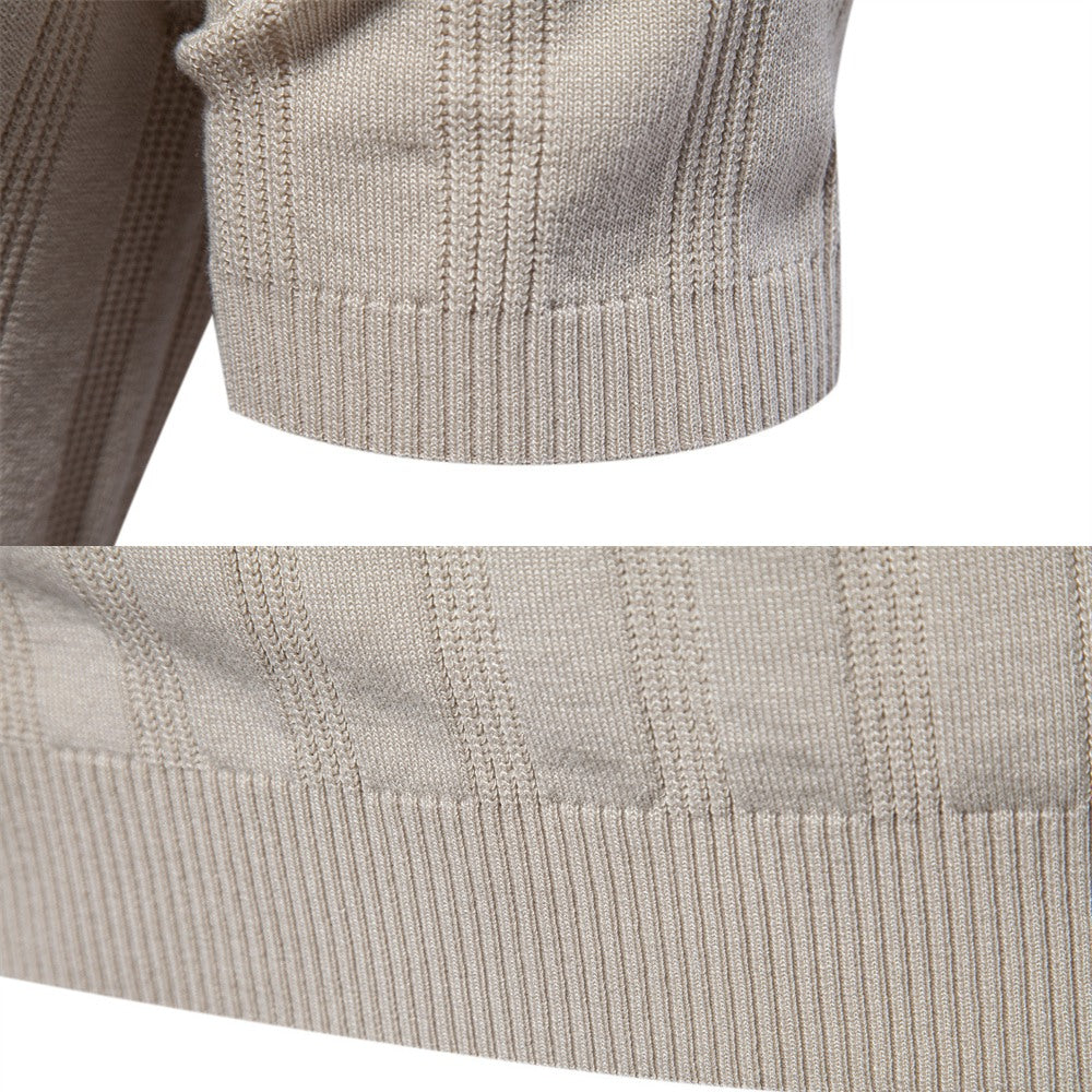 Camisa Polo Masculina Listrada Romero bege