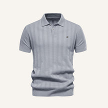Camisa Polo Masculina Listrada Romero cinza