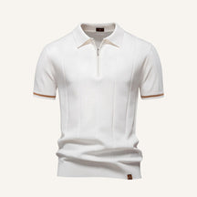 Camisa Polo Masculina Meio Ziper Vissori branco