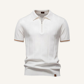 Camisa Polo Masculina Meio Ziper Vissori branco