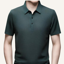 Camisa Polo Masculina Old Money Arrevier Cinza Verde 1