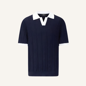 Camisa Polo Masculina Old Money La Martine azul marinho