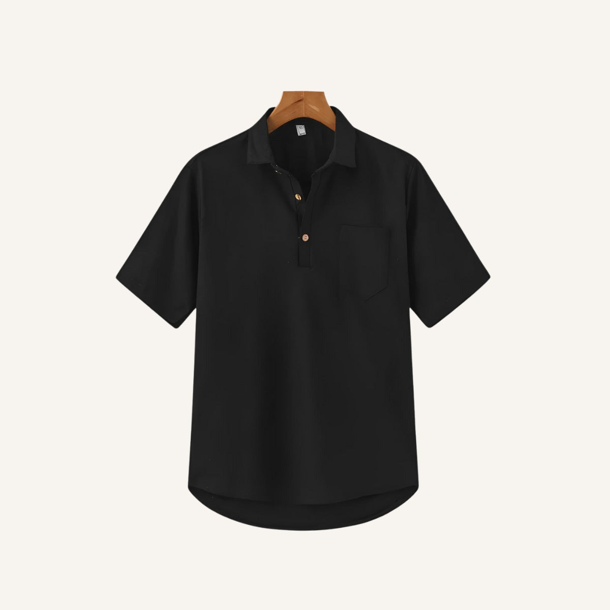 Camisa Polo de Linho Casablanca Preta