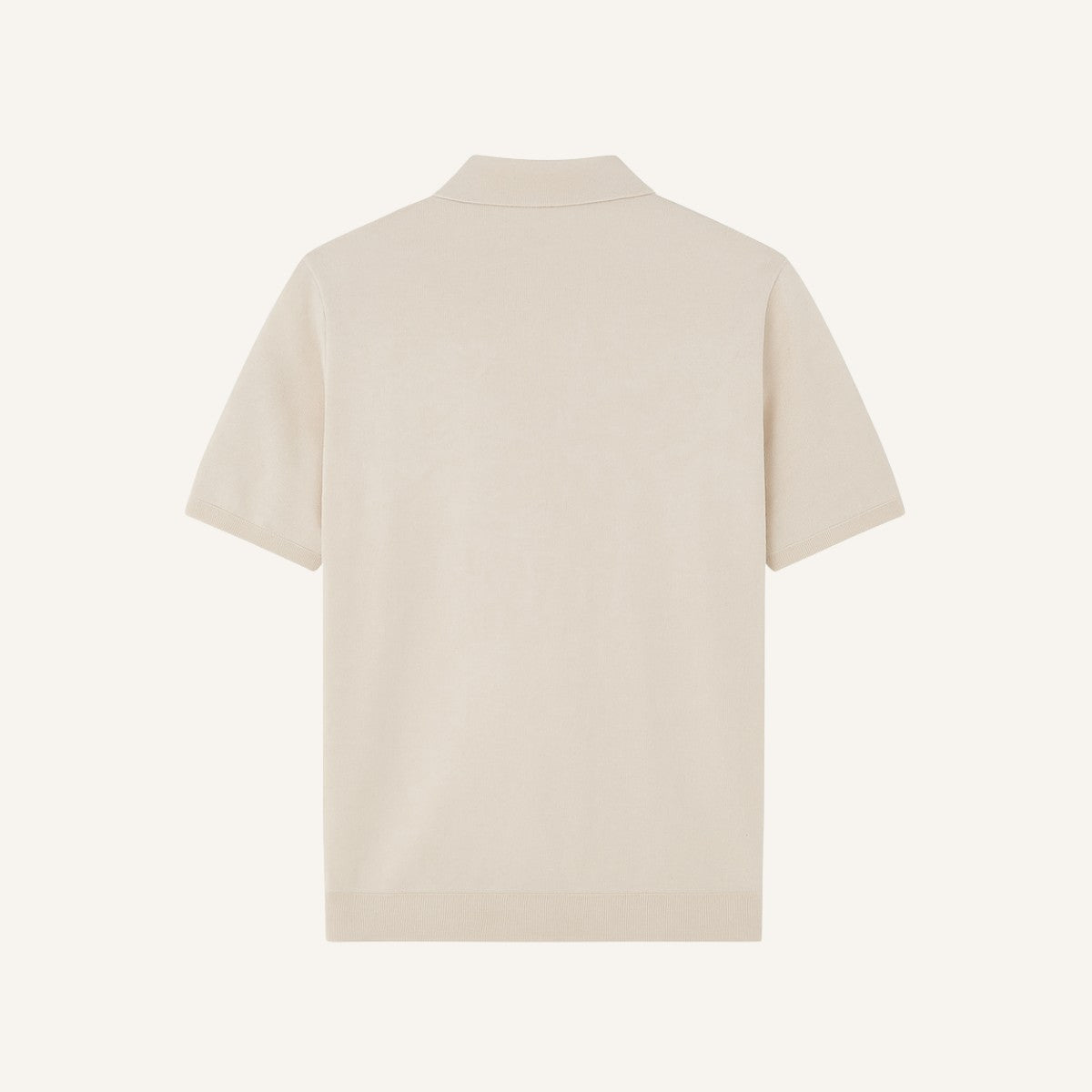 Camisa Polo de Trico Listrada Montelle Creme