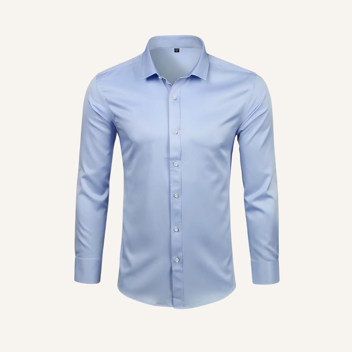 Camisa Social Lisa Anti Amassado e Anti Odor azul