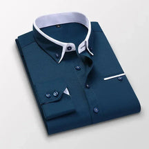 Camisa Social Masculina Navie azul