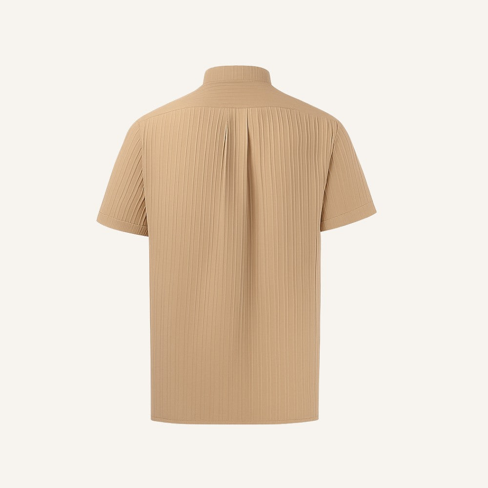 Camisa de Linho Listrada Old Money Richelieu branca