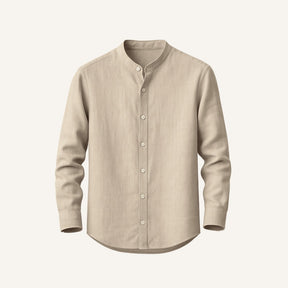 Camisa de Linho Manga Longa Varenne bege