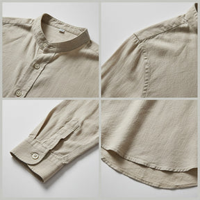 Camisa de Linho Manga Longa Varenne bege