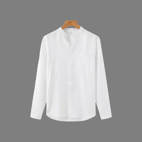 Camisa de Linho Masculina Manga Longa Milford branco