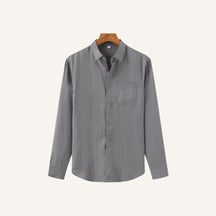 Camisa de Linho Masculina Manga Longa Milford cinza