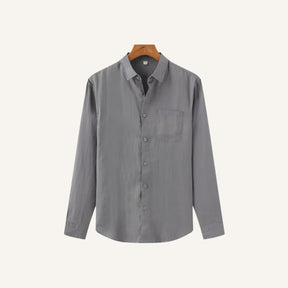 Camisa de Linho Masculina Manga Longa Milford cinza