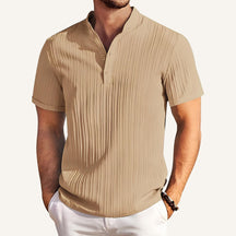 Camisa de Linho Old Money Richelieu Branca Caqui