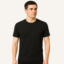 Camiseta Masculina Old Money Básica Texturizada Belmont Preta