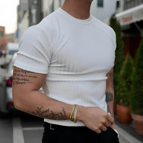 Camiseta Masculina Slim Fit Dalphin Branca