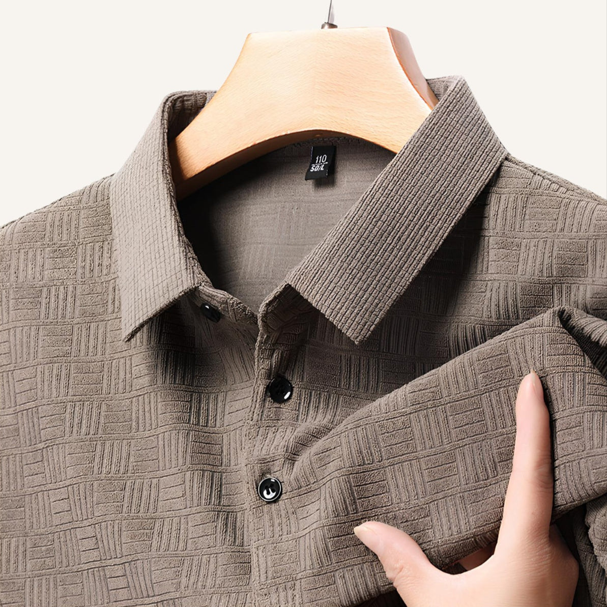 Camiseta Polo Quadriculada de Algodão Romeo marrom