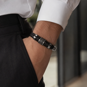Pulseira de Couro Masculino Oston