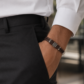 Pulseira de Couro Masculino Oston