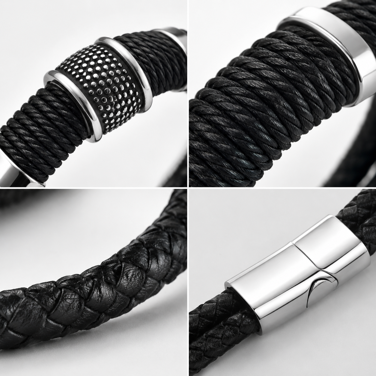 Pulseira de Couro Masculino Oston