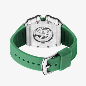 Relógio Masculino Luxo Skeleton Verde