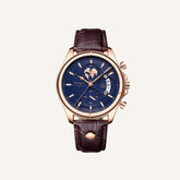 Relógio de Couro Masculino Rivage - Pulseira Marrom