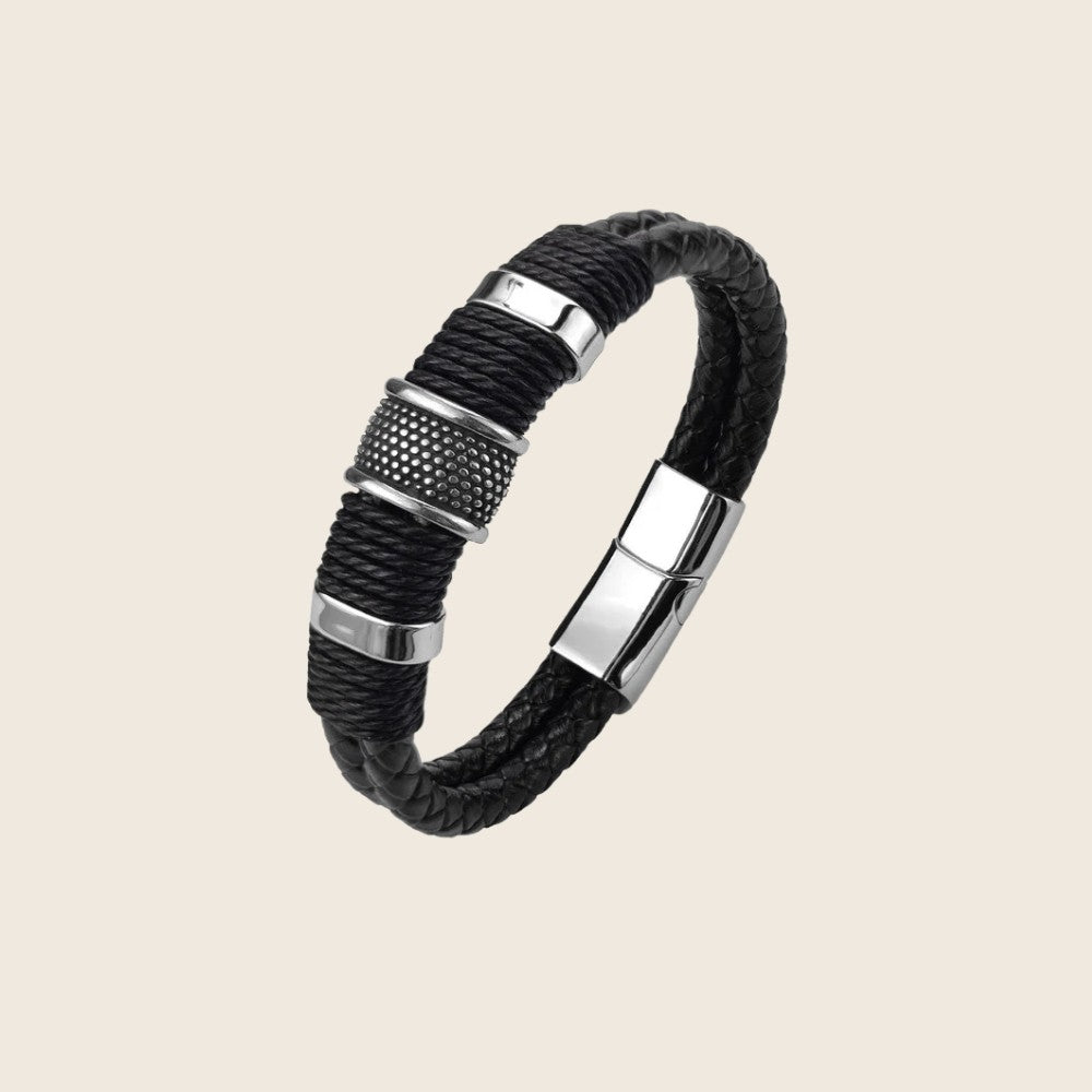 Pulseira de Couro Masculino Oston