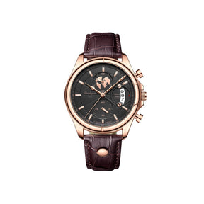 Relógio de Couro Masculino Rivage - Pulseira Marrom