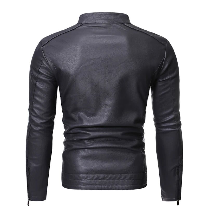 Jaqueta Masculina em Couro - Cognac Fit