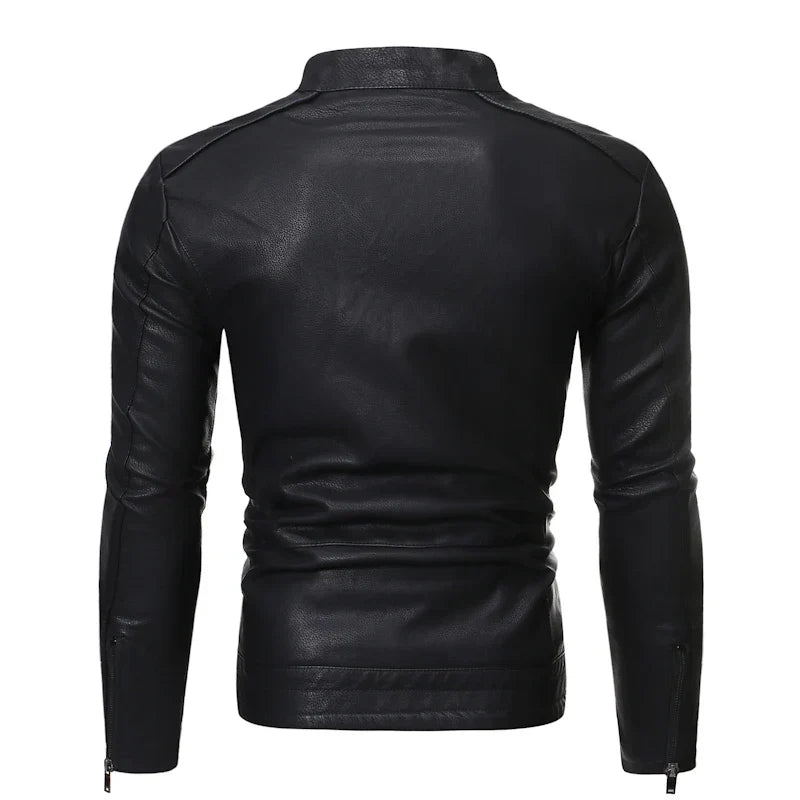 Jaqueta Masculina em Couro - Cognac Fit