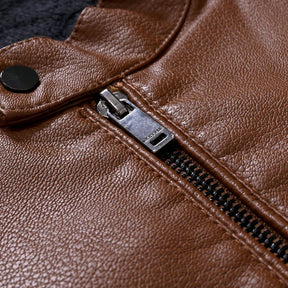 Jaqueta Masculina em Couro - Cognac Fit