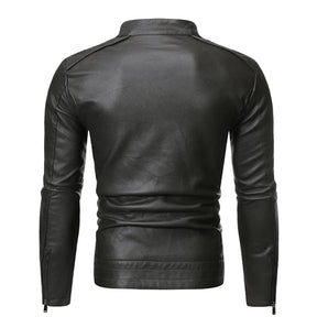 Jaqueta Masculina em Couro - Cognac Fit