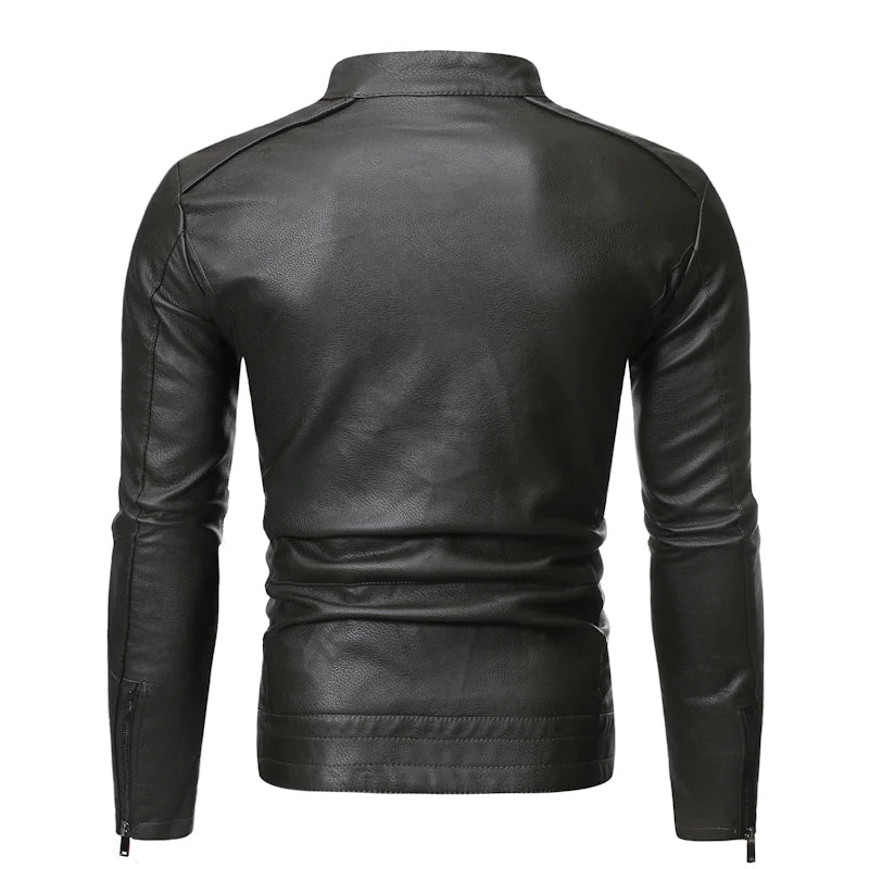 Jaqueta Masculina em Couro - Cognac Fit
