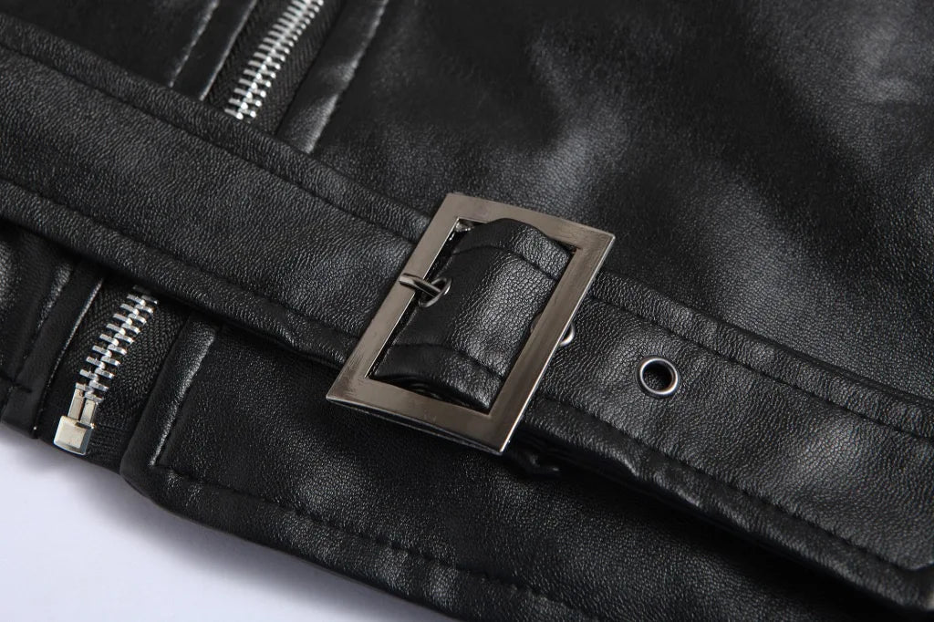 Jaqueta Masculina em Couro - Moto Black