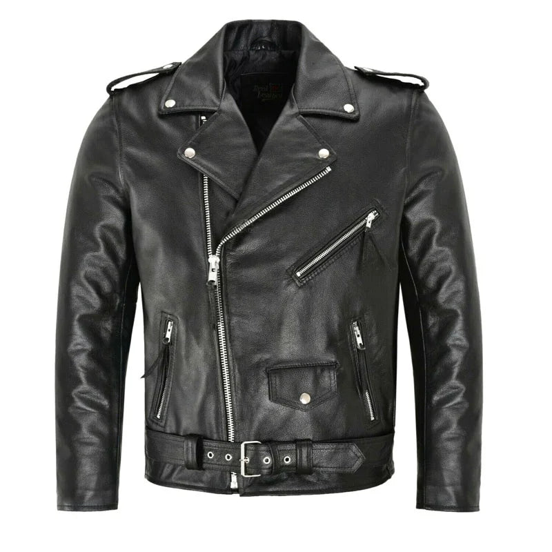 Jaqueta Masculina em Couro - Moto Black